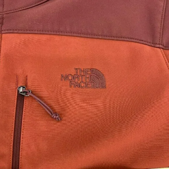 The North Face Apex Rust Red Soft Shell Fleece Lined Full Zip Men's Size Large - Picture 6 of 9